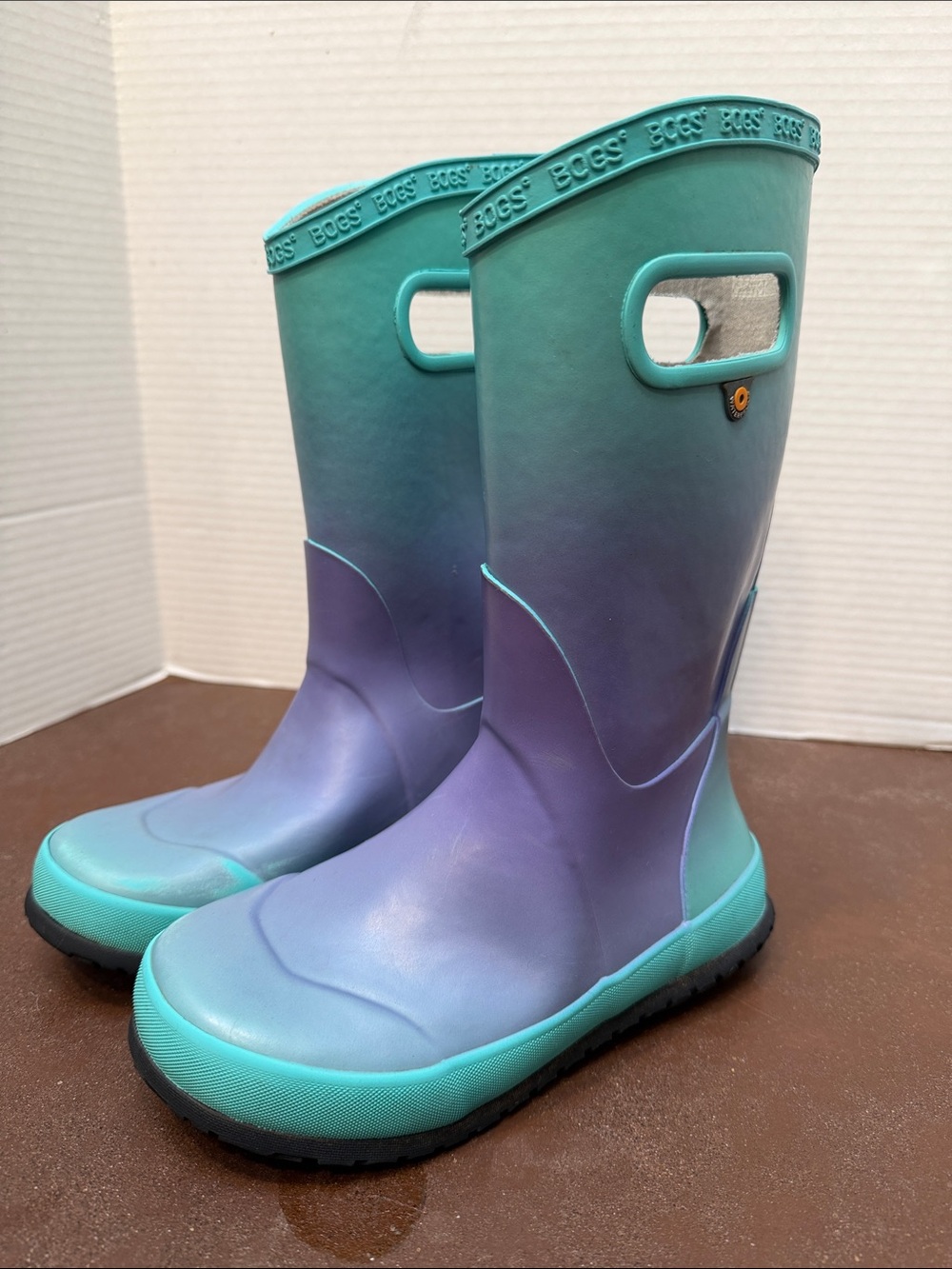 Bogs Kids Teal to Purple Ombre Rain Boots